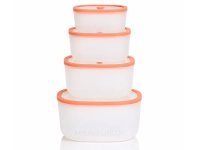 Набір вакуумних контейнерів Status Fresko 4 шт, лососевий