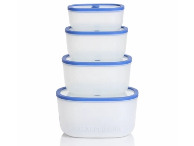 Набір вакуумних контейнерів Status Fresko 4 шт, бузковий